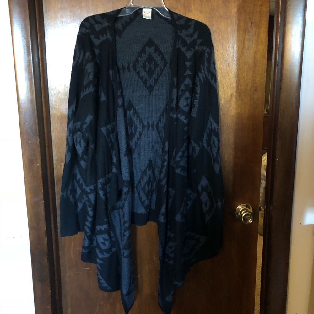 Long sleeve open front sweater